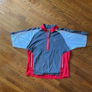 FJ Red Colorblock Harbor Town Golf Links Pullover - Size 2XL